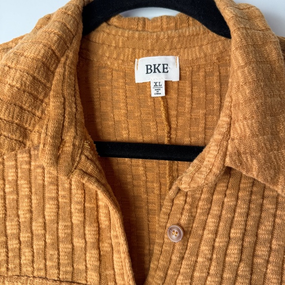 CPY - BKE Button-Down Long Sleeve Knit Shirt - Mustard Yellow or Gold - XL - Picture 2 of 16